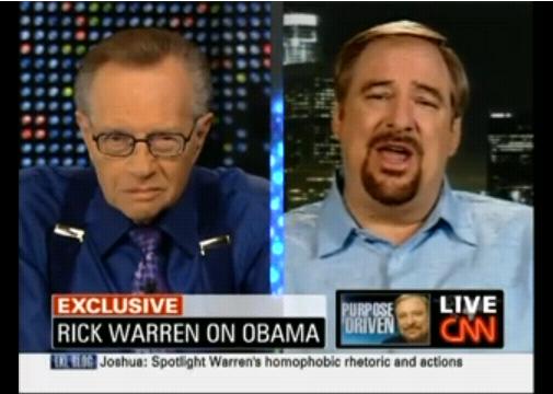 Rick Warren Gay Marriage Bill Larry King 2
