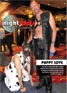 Animal role-playing is among the perversions celebrated at International Mr. Leather and the "kink" movement that enjoys acceptance under the LGBT umbrella. This is the cover of a Chicago "gay" publication. Click to enlarge.