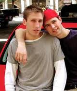 Old life: Photo of Michael Glatze as a young "gay" activist with his boyfriend.