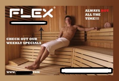 Ad for homosexual FLEX bathhouse in Atlanta--where men go for anonymous sexual encounters with other men. (We blocked the address and web site.) It is telling that such de facto perversion centers thrive in Atlanta, home to the U.S. Centers for Disease Control--which, though tasked with fighting the spread of HIV, refuses to advocate closure of sex businesses that encourage "gay" hyper-promiscuity. The late homosexual writer Garey Lambert described how and why "gay" men are compulsively drawn to dangerous sexual encounters. He wrote, "I daresay there isn't a gay man of 50 who doesn't know of at least one friend murdered at the hands of a [sexual] 'trick.'"