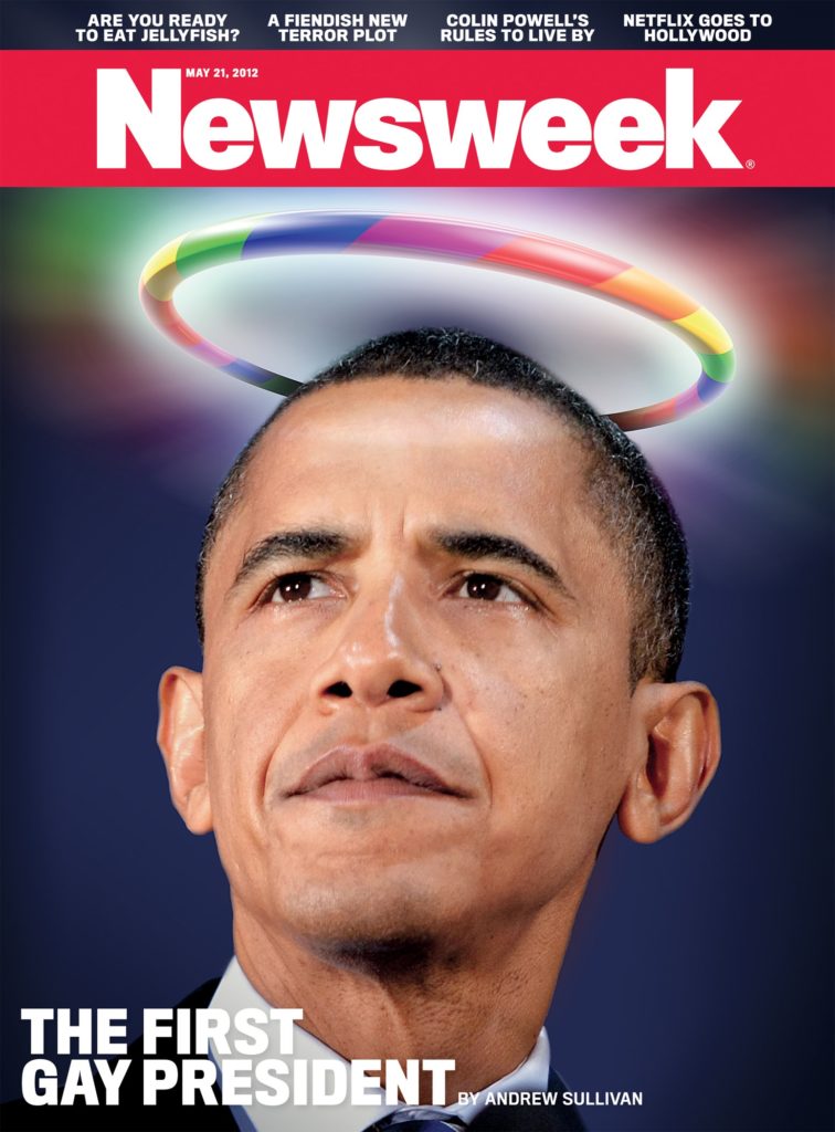 Homosexual Halo, Sinful Agenda: Newsweek magazine declares Obama "the first gay president"--as they champion his far-left commitment to "transforming" America in a pro-homosexual and pro-"transgender" direction.