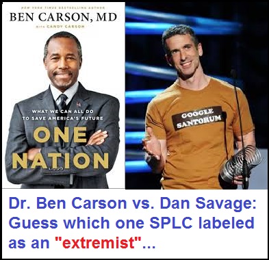Dr_Ben_Carson_vs_Dan_Savage_SPLC_Extremist_graphic